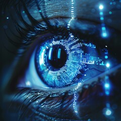 A single glance holds the key to data security, where eye scanning technology transforms access in a digital era