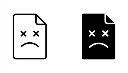 File error icon set. Error page, Page not found vector illustration on white background - obrazy, fototapety, plakaty