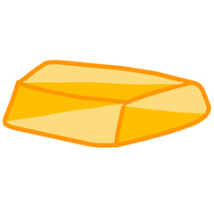 Hand Drawn Gold Bar Vector, Stack of shiny gold ingots