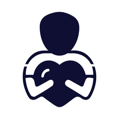 Obraz premium heart, love, sign, icon, human, human heart icon
