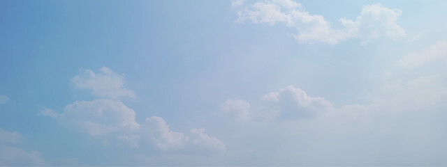 Beautiful Natural sky blue and white texture background. Blue sky with cloud. Blue sky background with white clouds during day . panorama .