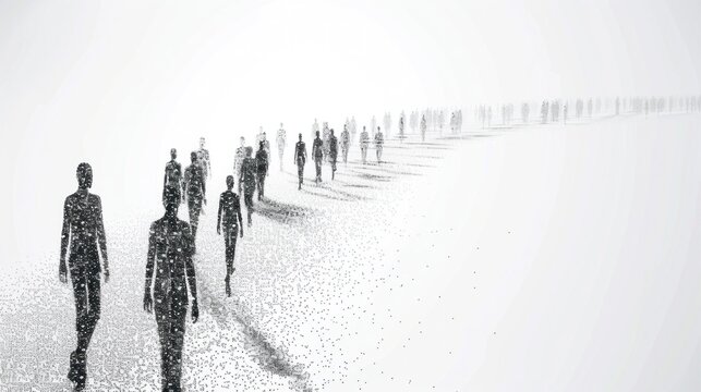 Unic Crowd Abstract Concept