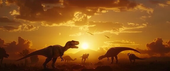 Dinosaurs on the planet Earth