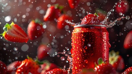 Unic Soda Can with Splashing Water