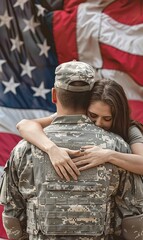 Fototapeta na wymiar Military Spouse Appreciation Day concept. USA holiday background