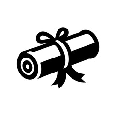 certificate roll diploma icon
