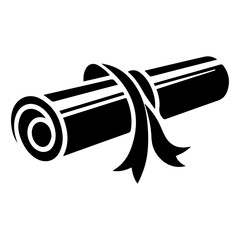 certificate roll diploma icon