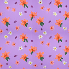 Beautiful artistic seamless floral natural pattern