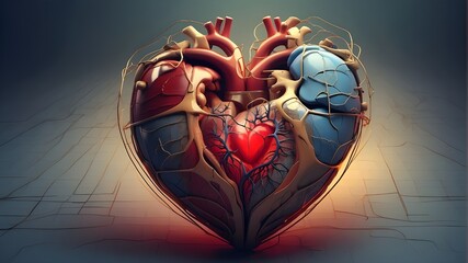 The idea of the human heart's pulse and life within it