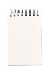 Notepad on white background - top view. - 767282519