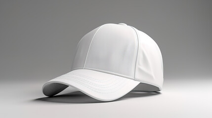 Fototapeta premium white baseball cap Hat mockup AI Generative