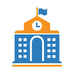 building, school, collage, Government building, school college university building icon