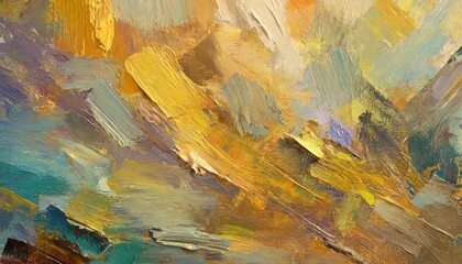 closeup of abstract rough colorful multicolored art painting texture with oil brushstroke pallet knife paint on canvas - obrazy, fototapety, plakaty
