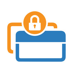 Card, atm card, payment, bank cheque, lock, secure, protection, secure payment icon