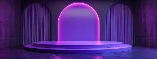 Background podium 3D product platform stage studio abstract light display. 3D background podium...