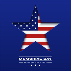 Memorial Day USA greeting Card design. Vector holiday illustration.