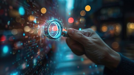 Search bar, online navigation, efficiently search and explore information on websites, apps and digital platforms, touch screen searching engine icon