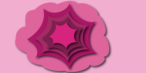 Abstract wave line paper cut background. Wavy multi color layers. 3D abstract paper art style, use for flyers and brochure. vector art background banner textrue.