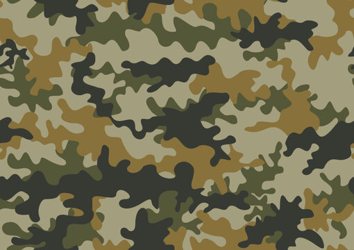 
Modern camouflage background, vector fabric texture, army seamless pattern for textiles