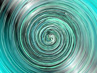 Abstract background with grey and green colors and vortex and rays - computer graphic with effect of depth of space, motion and rotation. Topics: texture, wallpaper, computer art, mixing colors