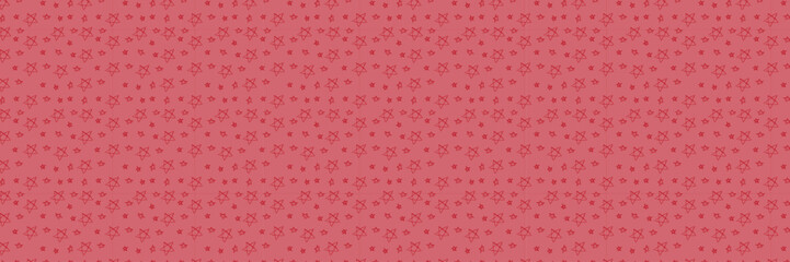 Hand Drawn Stars Seamless Pattern - 3 Sizes - Red