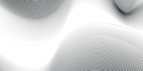 Abstract black wave lines pattern on white background with space for your text eps 10.