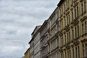 Historical residential houses in Leipzig, Germany