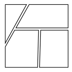 Templates for manga comic panels. manga storyboard layout template