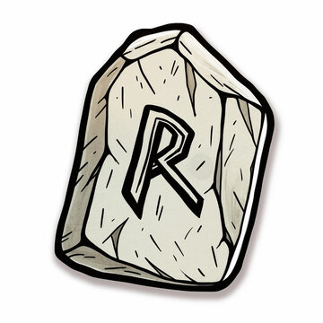 rune, sticker on a white background