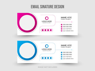 Email Signature Design, Modern Infographic Email Signature Design. 
