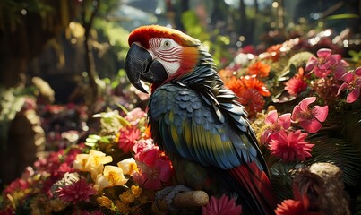 Fototapeta premium Realistic Toucan Portrait: Vibrant Colors, Cinematic Composition