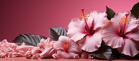 hibiscus flower Wellness background