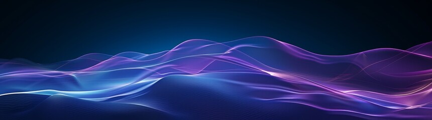 Wavy Purple and Blue Abstract Art