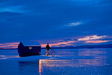 Ice Fishing Lake Champlain, South Hero, Vermont