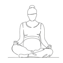 pregnant girl in lotus position