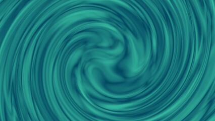 Abstract wavy twirl turquoise color illustration. Liquid background 4k illustration.