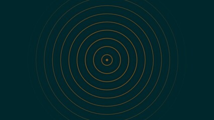 Digital radio waves network tower produced concept color illustration.  Dark cyan background 4k illustration.