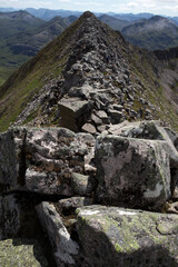 View from the ascent of Ben Nevis by the Carn Mor Dearg Arete - Fort William - Highlands - Scotland - UK