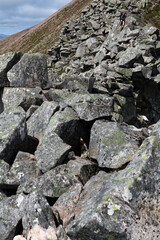 View from the ascent of Ben Nevis by the Carn Mor Dearg Arete - Fort William - Highlands - Scotland - UK