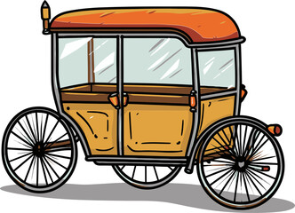 Authentic Rickshaw Vector Artwork Street Mobility Icon