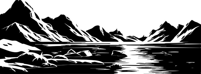 Arctic Scene Vector Illustration