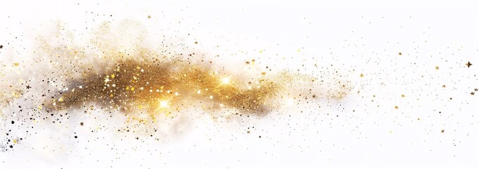 White background with gold glitter