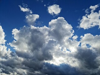 blue sky with clouds