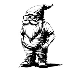 Chill Gnome Vector Illustration