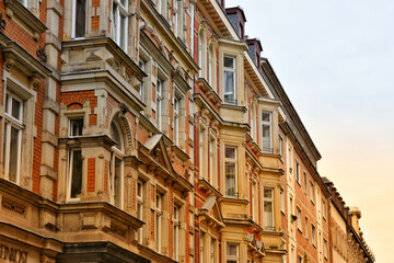 Obraz premium Historical residential houses in Leipzig, Germany