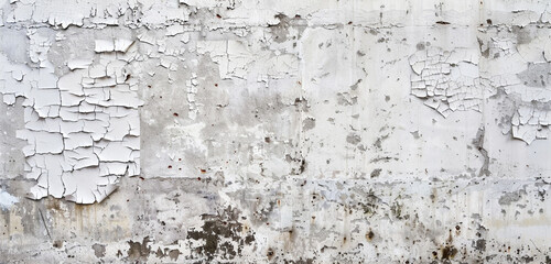 Textured concrete wall with peeling paint, a blank canvas for words.
