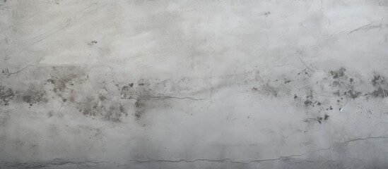 A closeup of a freezing grey concrete wall covered in mold. The monochrome photography captures the winter landscape with snow, creating a striking pattern - obrazy, fototapety, plakaty