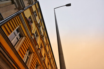 Apartment building in Szczecin, Poland - obrazy, fototapety, plakaty