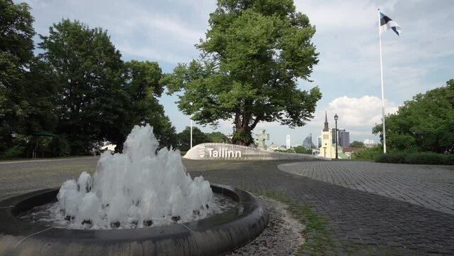 Harjumäe fountain in Tallinn, Estonia