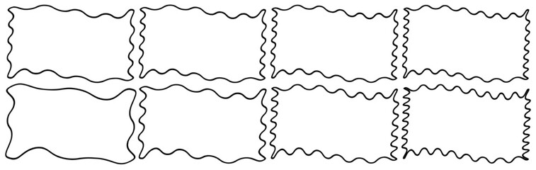 A Collection of Wavy Frames. Wave Elegance Zigzag Frame Set.